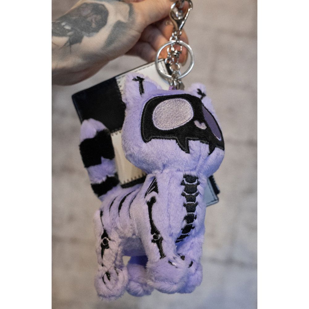 Vampire Freaks - Twilight Purple Skelekitty Plush [Limited Edition] 3D Keychain - Pastel purple/Black